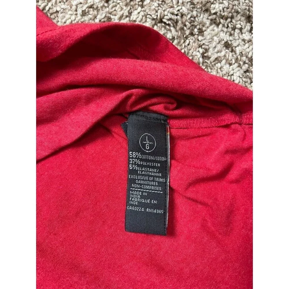 Buffalo David Bitton‎ Vintage Collection Mens Graphic T-Shirt Red Stretch L New